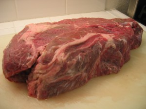 Raw chuck roast