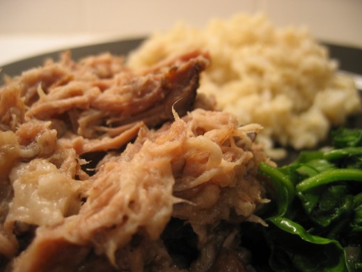 Kalua pork, close up