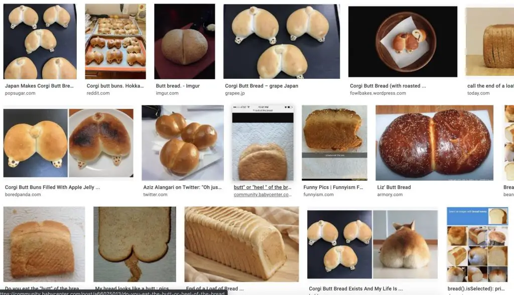 Collage of butt bread